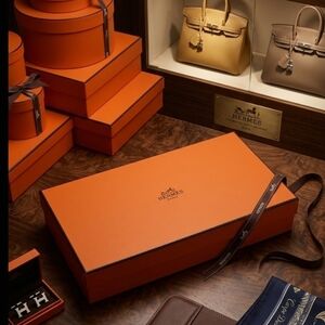 Hermes Orange Long Walet Box